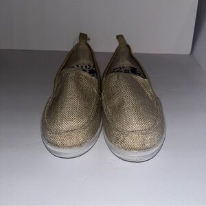 Ashley Blue Beige Canvas Loafers